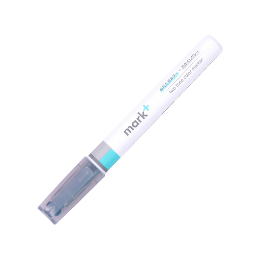 Kokuyo Mark+ Dual Color Highlighter - Gray Type - Green & Gray - Stationery Pal