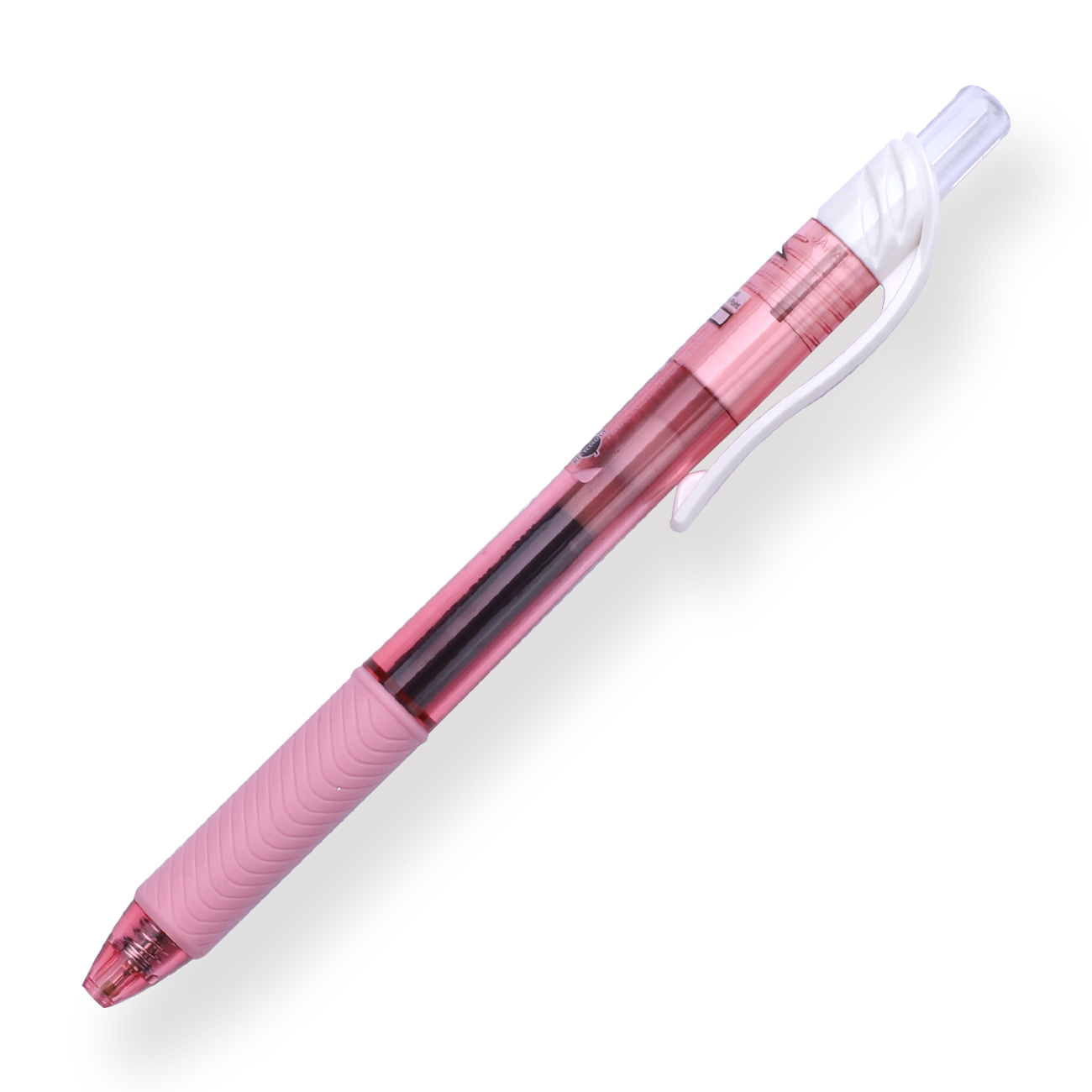 Pentel EnerGel-X Gel Pen - Needle-Point - 0.5 mm - Black (Pink Body) - Stationery Pal