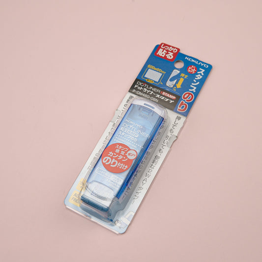 Kokuyo Dot Liner 2-Way Type Acid Free Glue Tape Stamper & Roller - 8.4 mm X 6.5 mm - Permanent - Stationery Pal