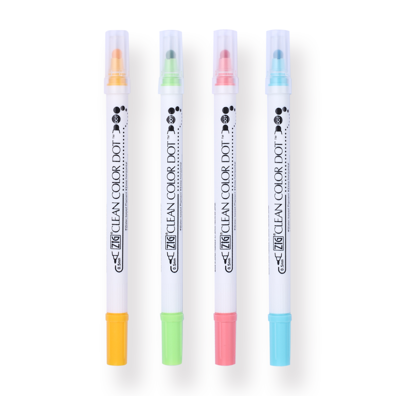 Kuretake ZIG Clean Color Dot Double-Sided Marker - 4 Color Set - Stationery Pal