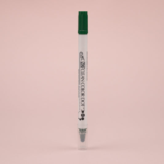 Kuretake ZIG Clean Color Dot Double-Sided Marker - Green 040 - Stationery Pal