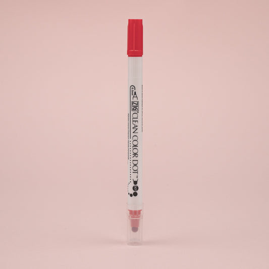 Kuretake ZIG Clean Color Dot Double-Sided Marker - Red 020 - Stationery Pal
