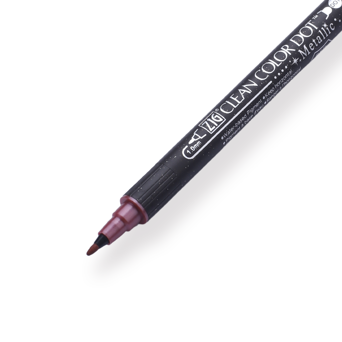 Kuretake Zig Clean Colour Dot Metallic Double-Sided Marker - Red 126 - Stationery Pal