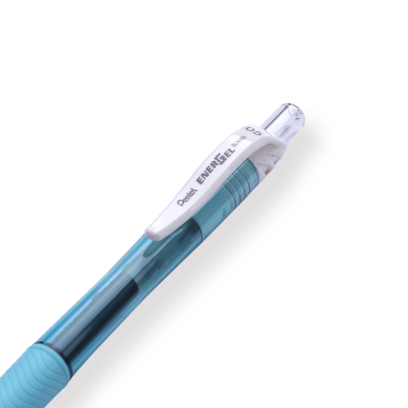 Pentel EnerGel-X Gel Pen - Needle-Point - 0.5 mm - Black (Light Blue Body) - Stationery Pal