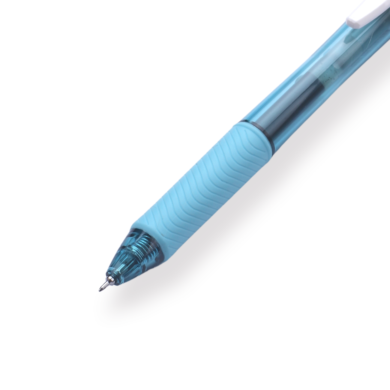 Pentel EnerGel-X Gel Pen - Needle-Point - 0.5 mm - Black (Light Blue Body) - Stationery Pal