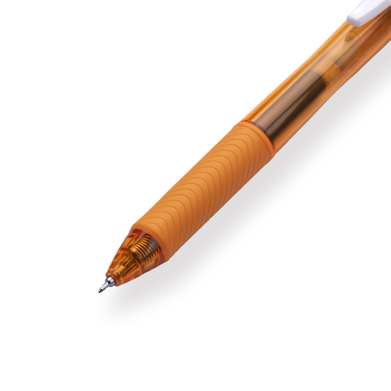 Pentel EnerGel-X Gel Pen - Needle-Point - 0.5 mm - Black (Orange Body) - Stationery Pal