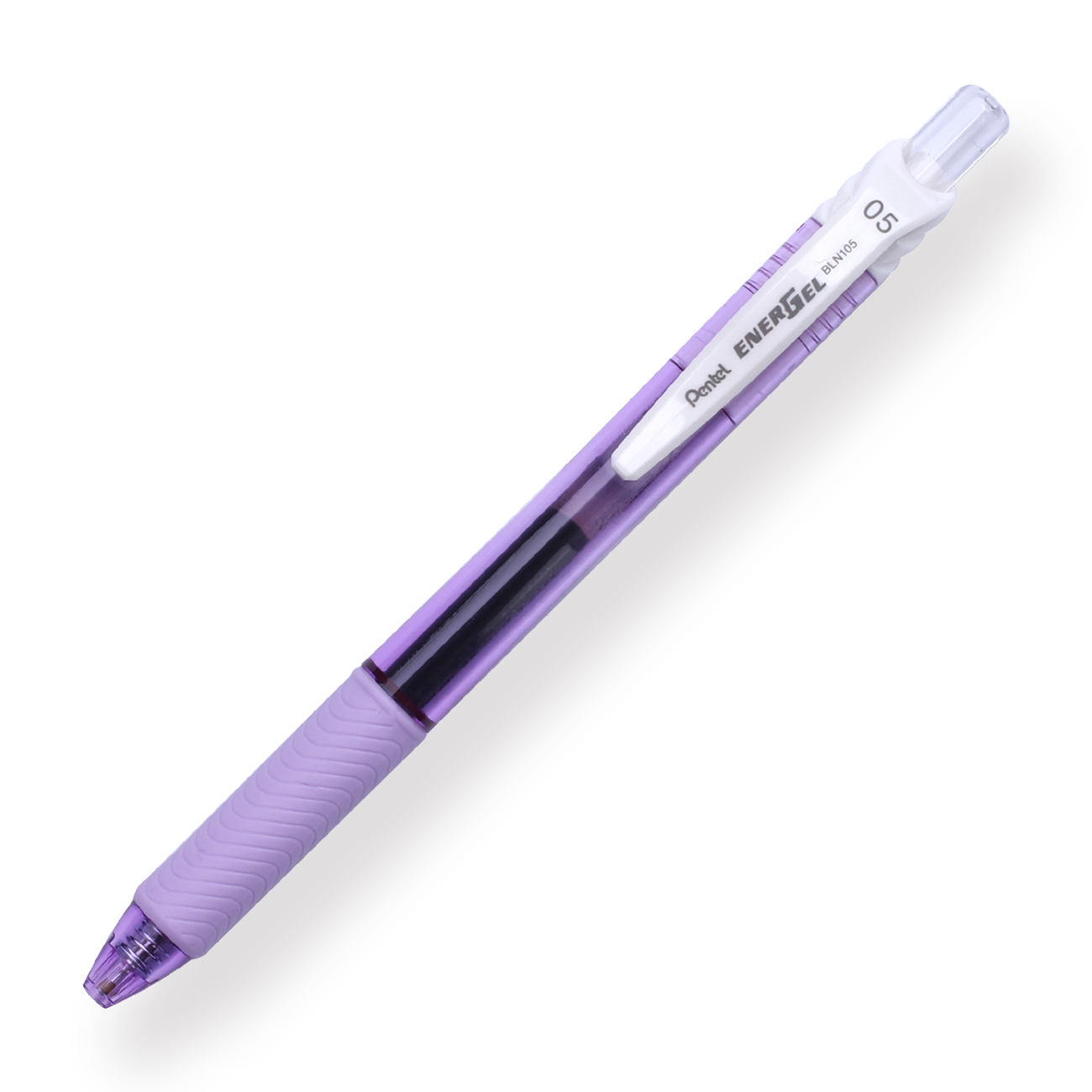 Pentel EnerGel-X Gel Pen - Needle-Point - 0.5 mm - Black (Purple Body) - Stationery Pal