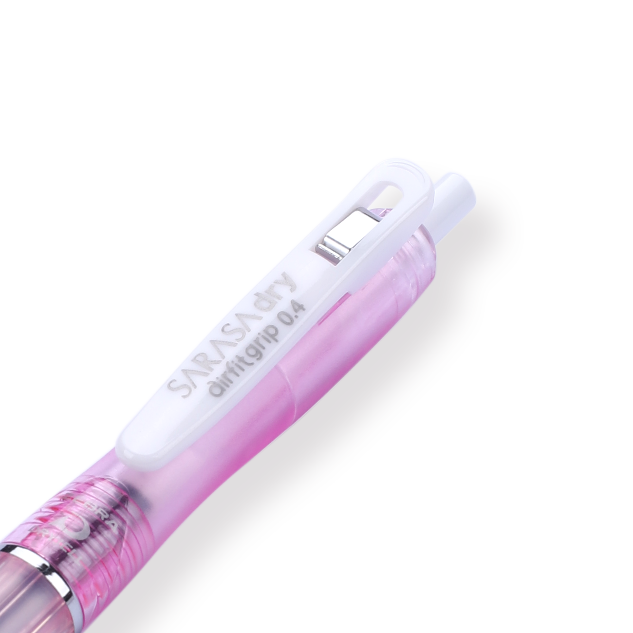 Zebra Sarasa Dry Airfit Ballpoint Pen - 0.4 mm - Black - Pink Body - Stationery Pal