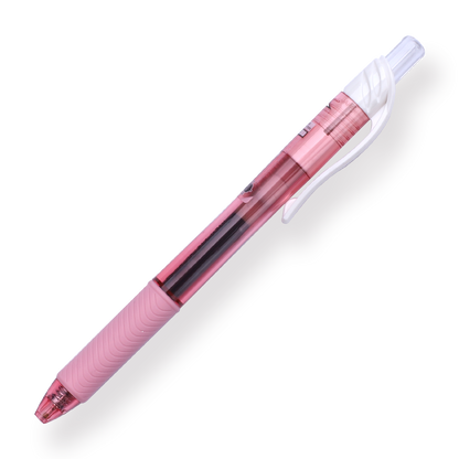 Pentel EnerGel-X Gel Pen - Needle-Point - 0.5 mm - Black (Pink Body) - Stationery Pal