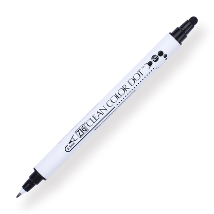 Kuretake ZIG Clean Color Dot Double-Sided Marker - Black 010 - Stationery Pal