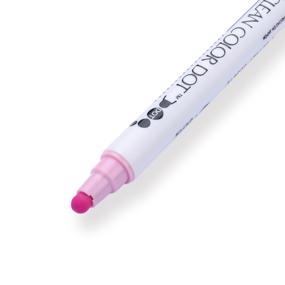 Kuretake ZIG Clean Color Dot Double-Sided Marker - Candy Pink 206 - Stationery Pal