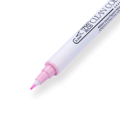 Kuretake ZIG Clean Color Dot Double-Sided Marker - Candy Pink 206 - Stationery Pal