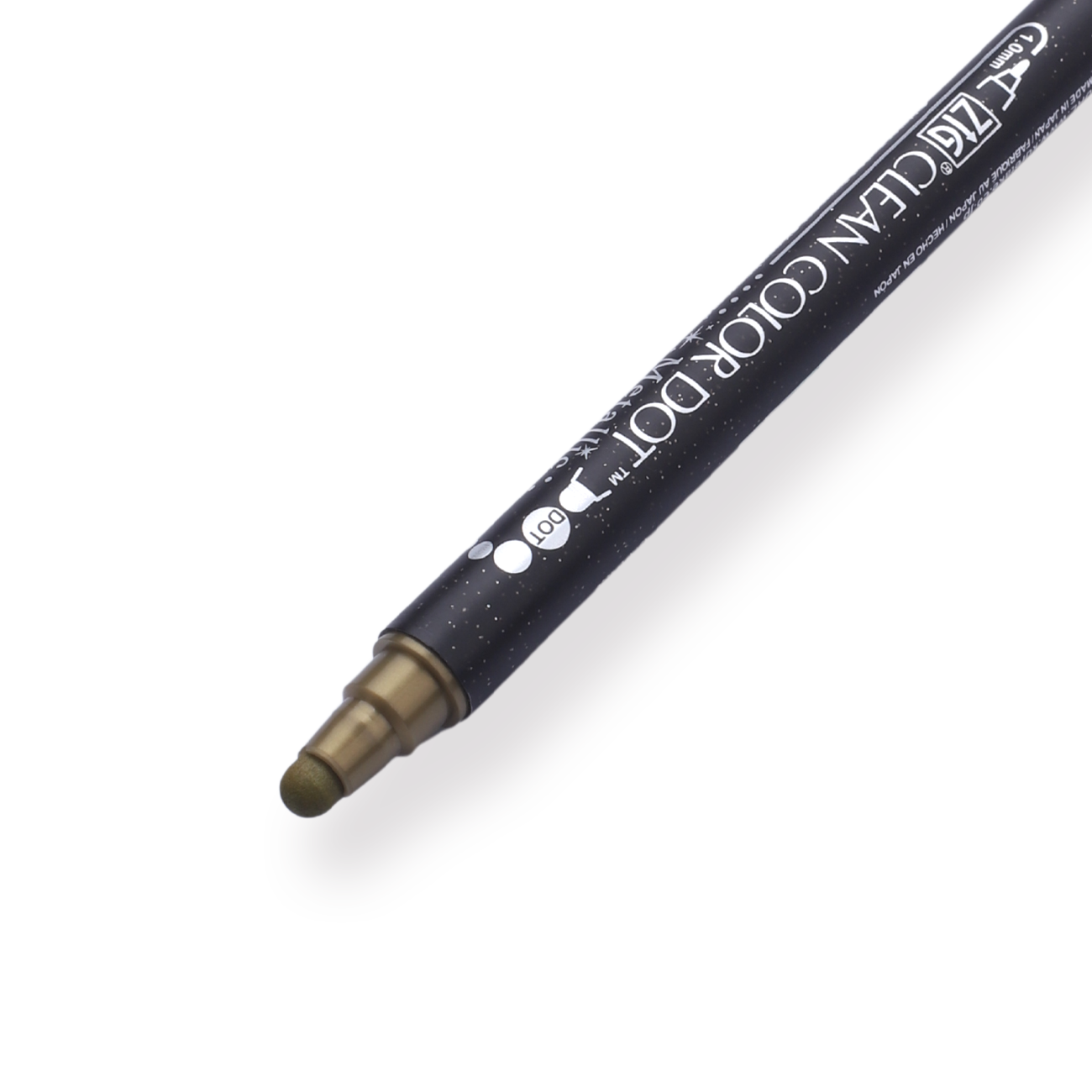 Kuretake Zig Clean Colour Dot Metallic Double-Sided Marker - Gold 101 - Stationery Pal