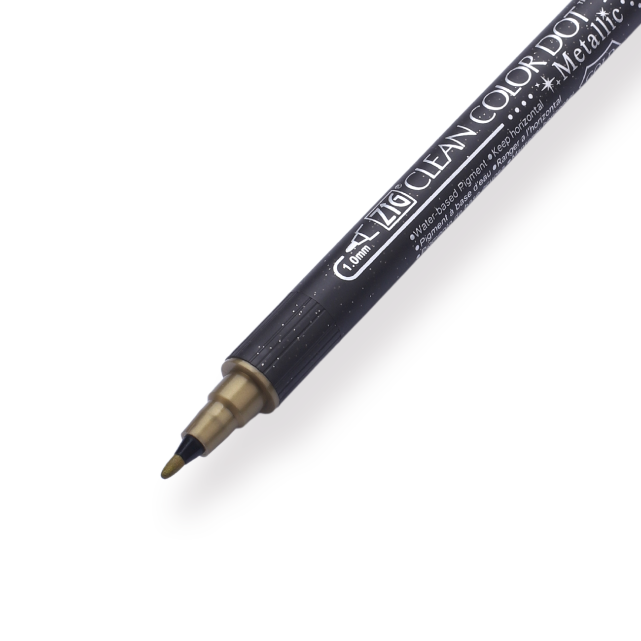 Kuretake Zig Clean Colour Dot Metallic Double-Sided Marker - Gold 101 - Stationery Pal