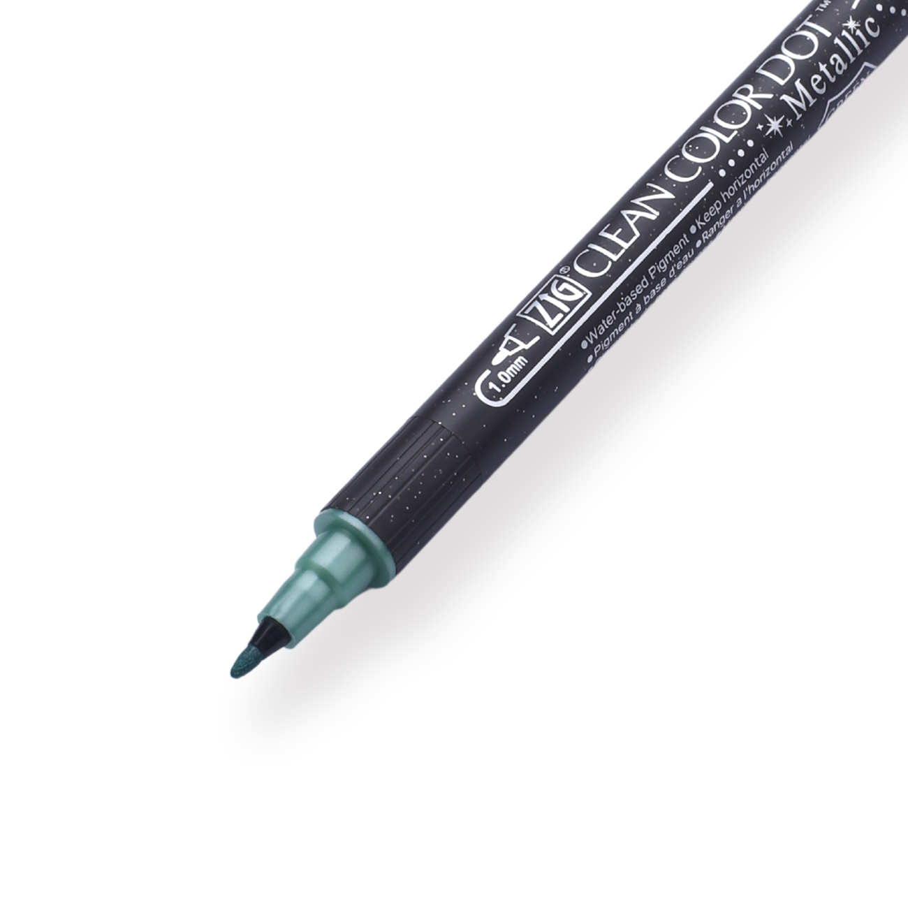 Kuretake Zig Clean Colour Dot Metallic Double-Sided Marker - Green 121 - Stationery Pal