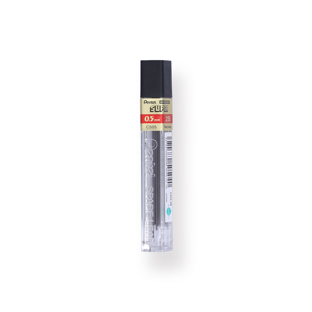 Pentel Super Hi-Polymer Refill Leads - 0.5 mm - 2B - Stationery Pal